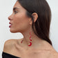 Moon earrings Red