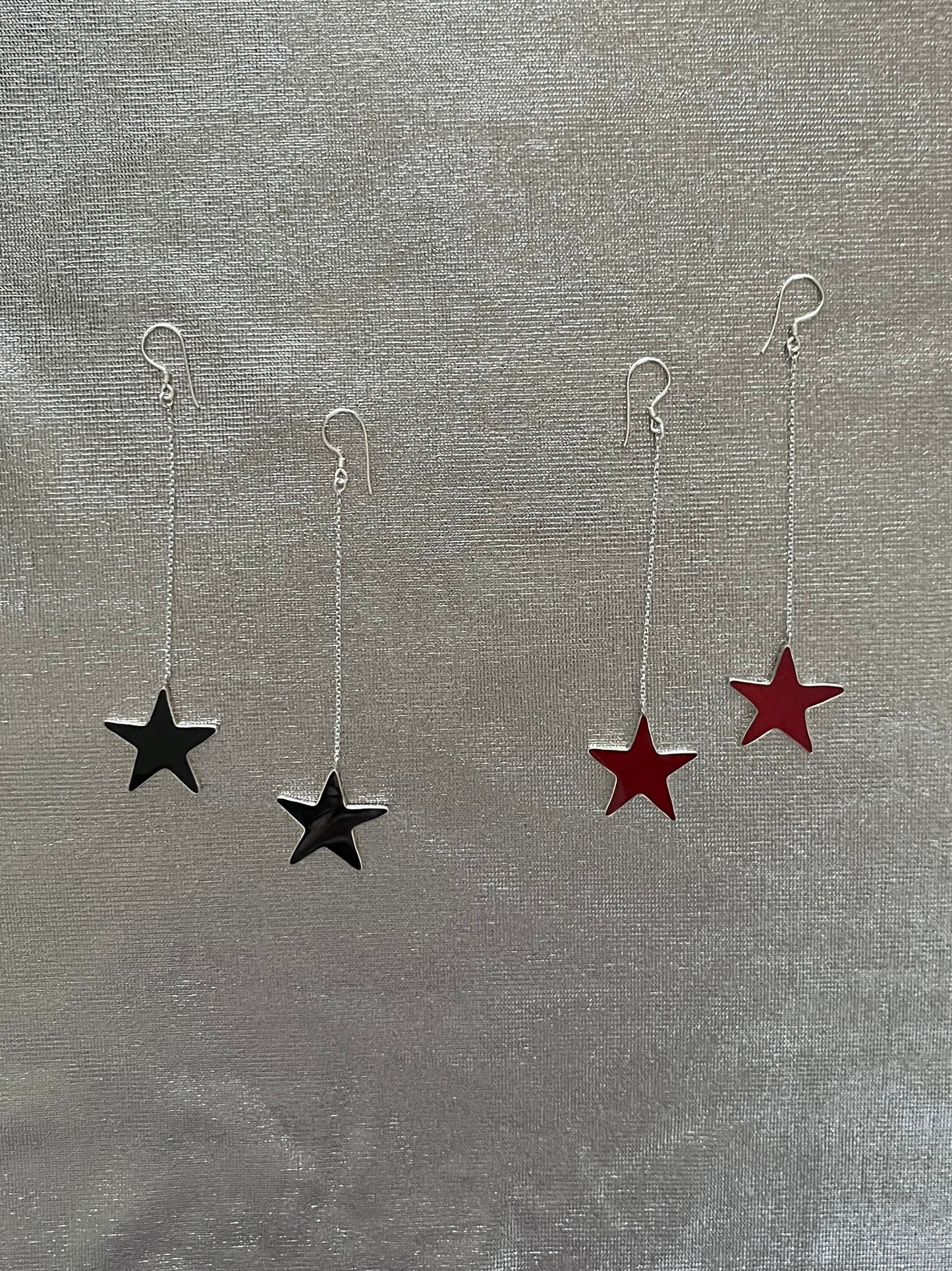 Star earrings Black